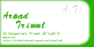 arpad trimml business card